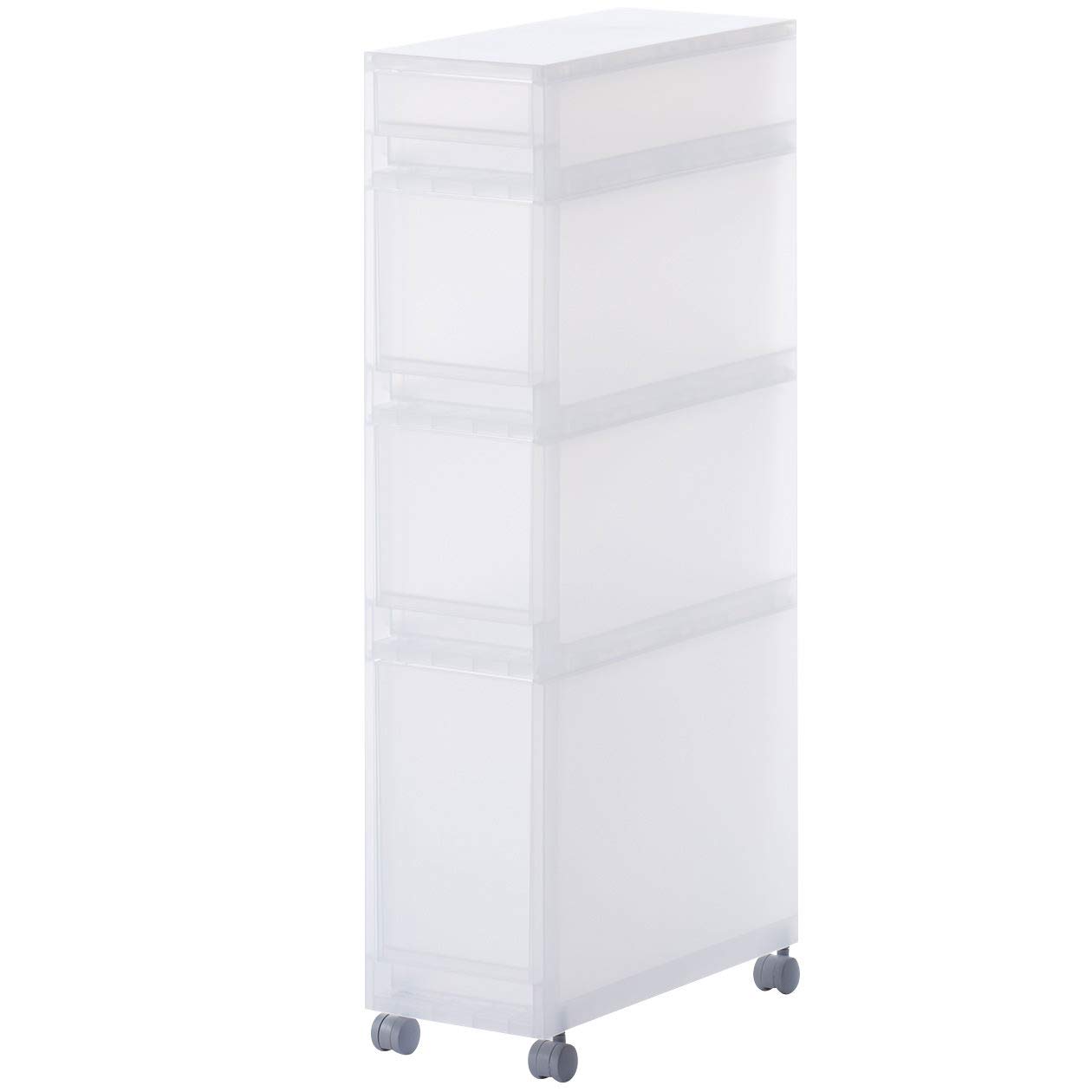 Amazon｜無印良品 ポリプロピレンストッカーキャスター付き・2 (V)幅18